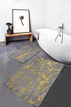Tapis de bain antidérapant - Badmat - Paillasson -pour l'intérieur- Tapis de toilette - Tapis de toilette - Feuilles exotiques -De Groen Home