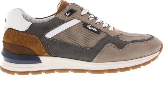 Heren Sneakers Australian Novecento Grey-cognac-white Grijs - Maat 43