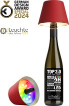 Sompex Flessenlamp " TOP " met houdbare kurk 2.0 | Led| Rood - indoor / outdoor - oplaadbaar | RGB