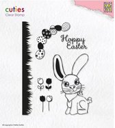 NSCS006 stempel cuties Nellie Snellen - Happy Easter - diverse paasstempels paashaas gras eieren tulpen - stempelset kinderen en volwassenen - pasen