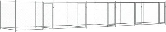 Hondenhok 116,5x103x81,5 cm gegalvaniseerd staal grijs kopen