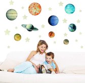 Glow Stickers muraux phosphorescents planètes spatiales étoiles du système solaire, cadeaux d'anniversaire et de noël pour Bébé Garçons Filles chambre Enfants