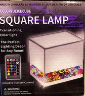 Square lamp - Led lamp - Diamanten - Kleuren - Sfeer - Met afstandsbediening
