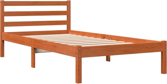 vidaXL-Bedframe-massief-grenenhout-wasbruin-100x200-cm