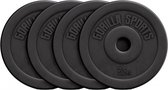 Gorilla Sports Halterschijven Set - Bundel - 4 x 2,5 kg - Kunststof - 30 mm