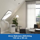 Airco Dakraam Afdichtkit - 134 x 98 cm - Geschikt voor Velux: UK04 (GGL 7, 804, u04) | Fakro/Optilight: Maatcode 12 | Roto: 13/09 - Airco Slang Afsluiten - Tuimelvenster Oplossing – Dakraam Afdichting Raamafdichtingskit – Kylians