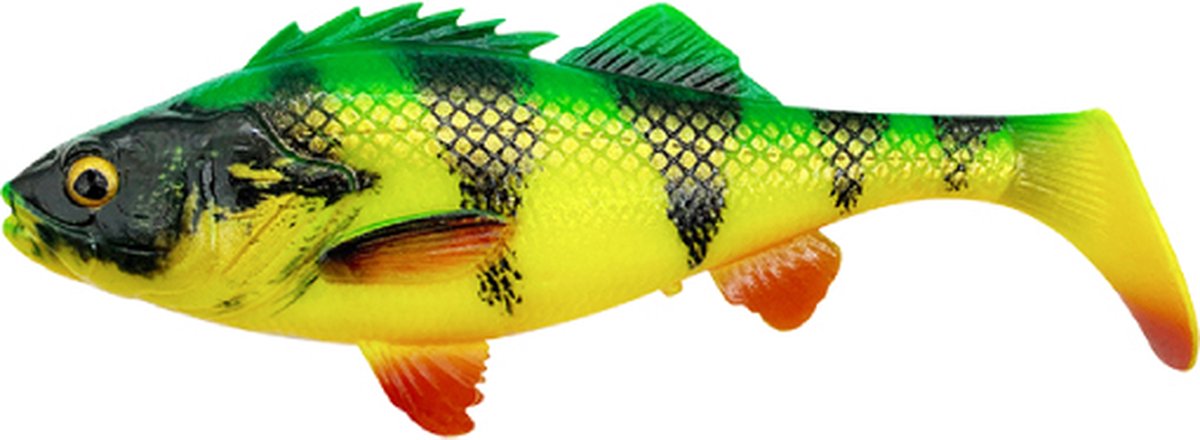 Savage Gear 4D Perch Shad 17,5cm Firetiger - Zwartvis Kunstaas