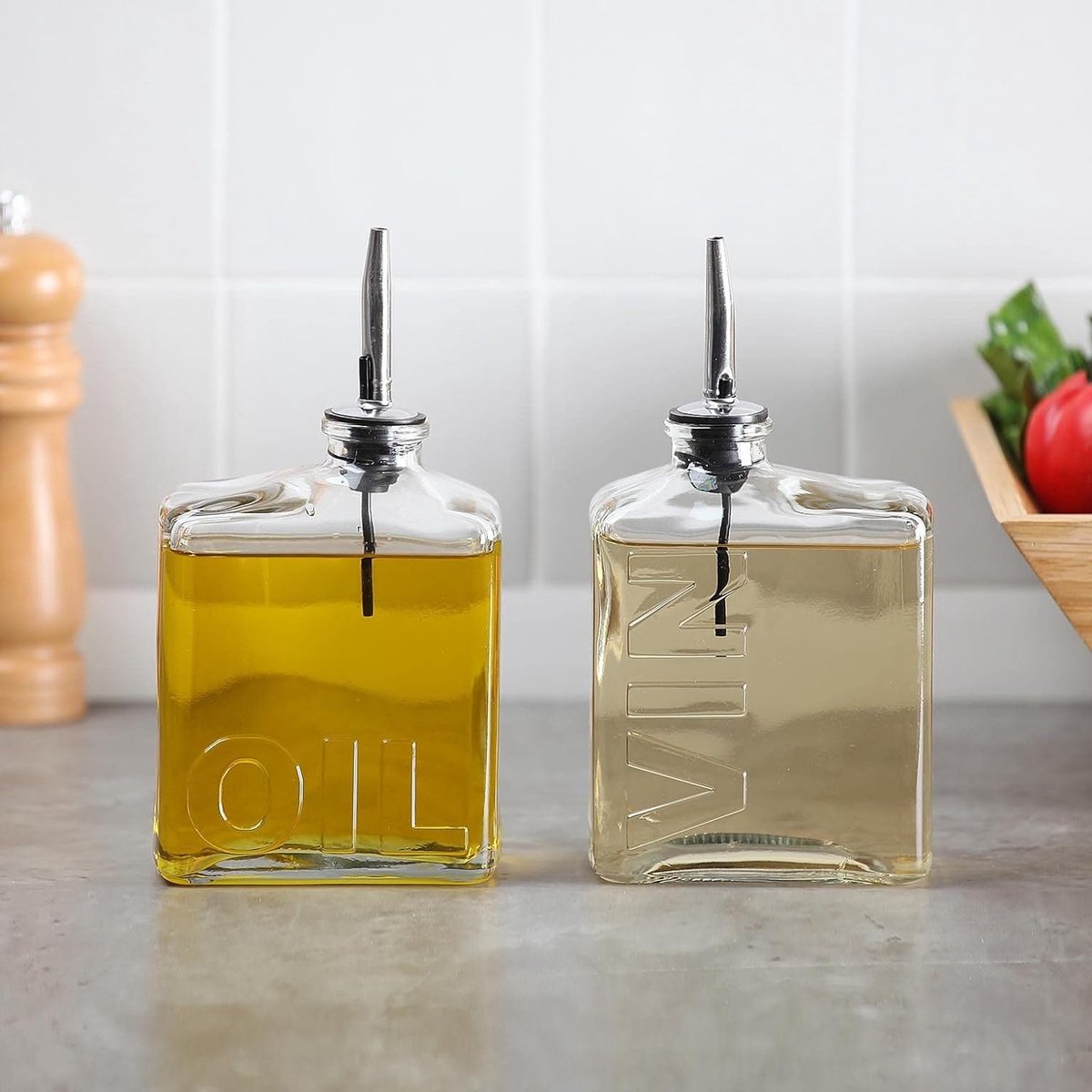 Azijn en olie dispenser set