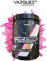 Xtreme Pump Pre Workout - Caffeïne Free - Pump - Orange - Pre Workout - Cafeïne vrij - Stim free - Voor Training - L-Citrulline - Geen Cafeïne