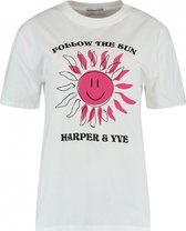 Harper & Yve T-shirt SMILEY Cream White - Maat S