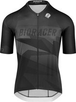 BIORACER Wielershirt Heren korte mouw - New! Zomercollectie 2024 - Model Icon - Zwart - Maat XXL - Fietskleding voor Heren