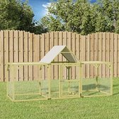 Kippenhok met uitloopren - Kippenhok voor buiten - Kippenren voor buiten - Kippenhok met buitenverblijf - ‎300 x 100 x 150 cm