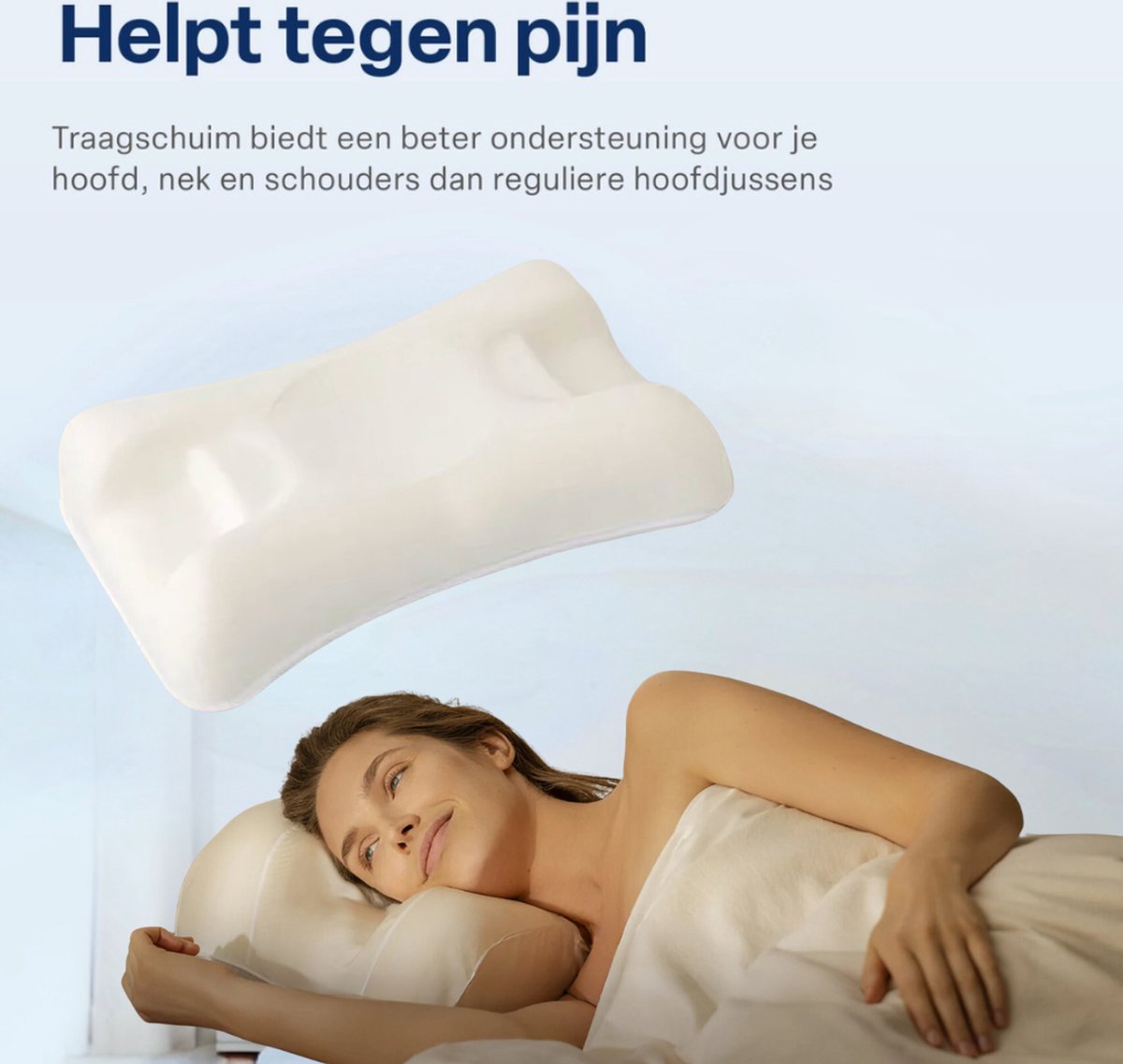 Sleep & Glow Omnia Tencel kussensloop voor haar en huid past op de unieke vorm van de Sleep&Glow Omnia kussen – Natuurlijke eucalyptusvezel – Hypoallergenisch en bacteriostatisch (Arctic Ice
