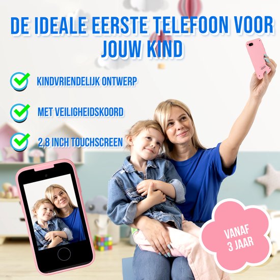 Luckits Smartphone Speelgoed Kinderen Mobiele Telefoon Voor Met Touchscreen Dubbele Camera Muziekspeler Mp3 32g Tf Kaart Leeftijd 3 8 Meisjes Verjaardag 1020776987