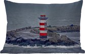 Buitenkussens - Tuin - Vuurtoren bij het Noordzeekanaal - 50x30 cm
