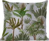 Buitenkussen Weerbestendig - Jungle - Palmboom - Bananenplant - Kinderen - Natuur - Planten - 50x50 cm