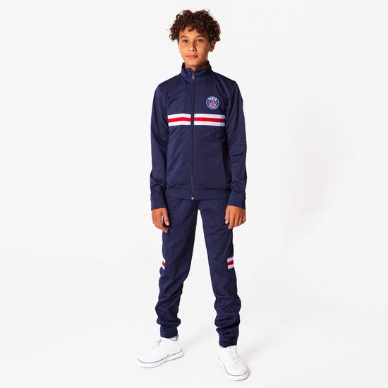 Paris Saint-Germain Trainingspak Kinderen - Maat 128 - PSG - Voetbakleding Kinderen - Blauw - Polyester