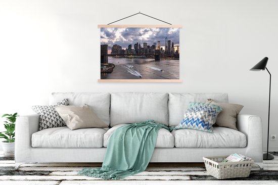 Manhattan et le pont de Brooklyn New York poster textielposter 150x100 cm