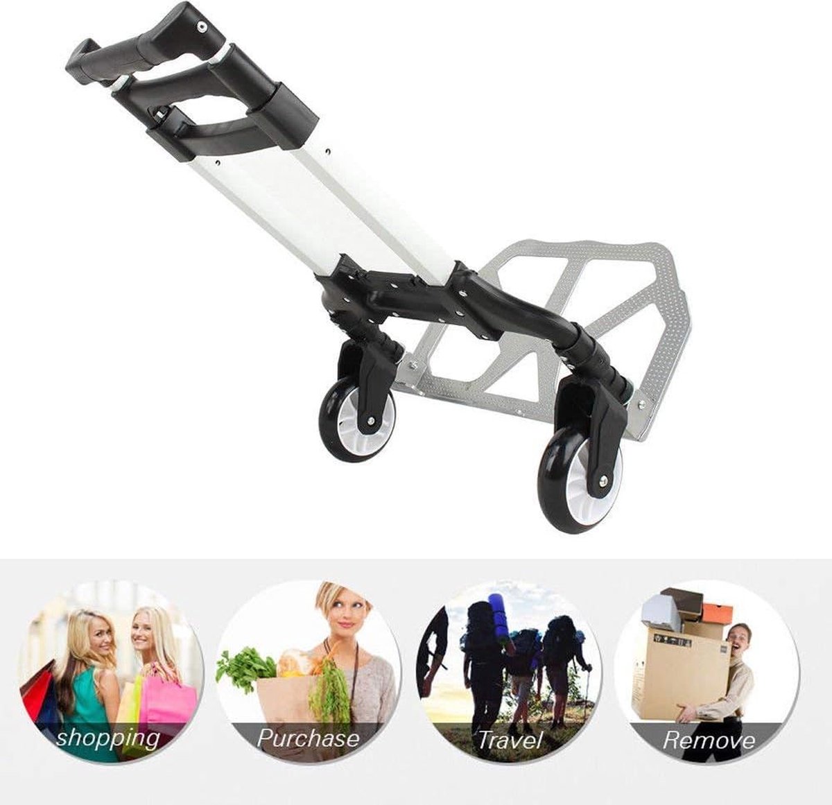 transportwagen - platformwagen, trolley, geluidsarme trolley / steekwagen, transportwagen, multifunctionele trolley 80 kg