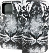 Portemonnee Book Case Hoesje Geschikt voor: iPhone 14 Pro Max - Tiger Print