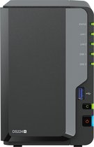 Synology DS224+ - NAS server - 2 bays - SATA 6Gb/s - RAID 0, 1, JBOD - 2 GB DDR4 - Gigabit Ethernet
