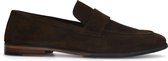 Manfield - Heren - Bruine suède loafers - Maat 47