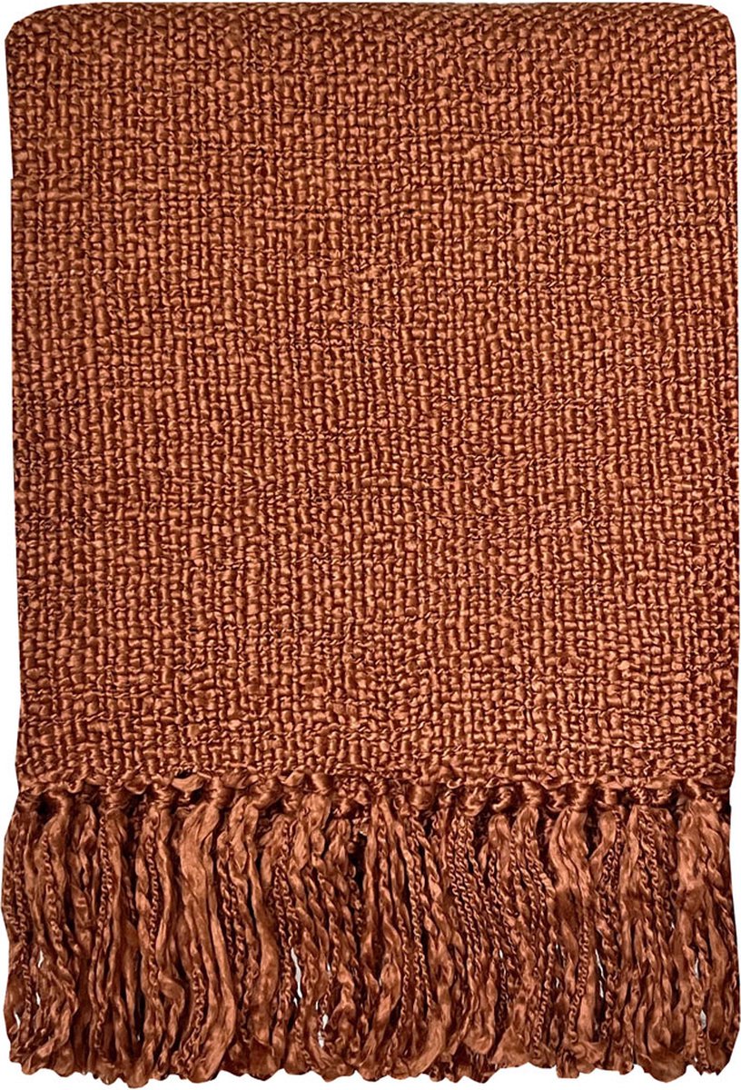 Malagoon - Rusty brown solid throw