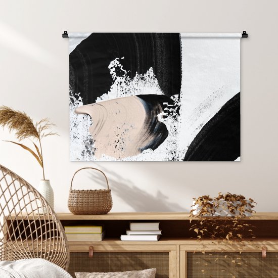 Wandkleed - Wanddoek - Verf - Abstract - Design - 90x67.5 cm - Wandtapijt