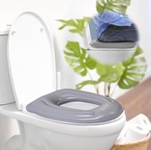 Toilet mat-WC Bril - Badkamer Accessoires-Opblaasbaar kussen- Orthopedisch zitkussen-aambeien opblaasbaar zitkussen-in hoogte verstelbaar rond zitkussen -Ergonomisch ringkussen voor verlichting van rugpijn