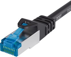 Qost - CAT6A 10G internetkabel - LSZH / UTP - 10 Gbps / 500 MHz - RJ45 Connectoren - Patchkabel / Netwerkkabel - 3 meter - Zwart