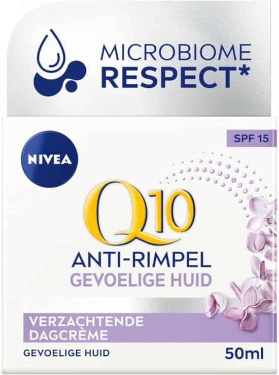 NIVEA Q10 Dagcrème Anti-Rimpel Gevoelige Huid SPF 15 - 3 x 50 ml - Voordeelverpakking