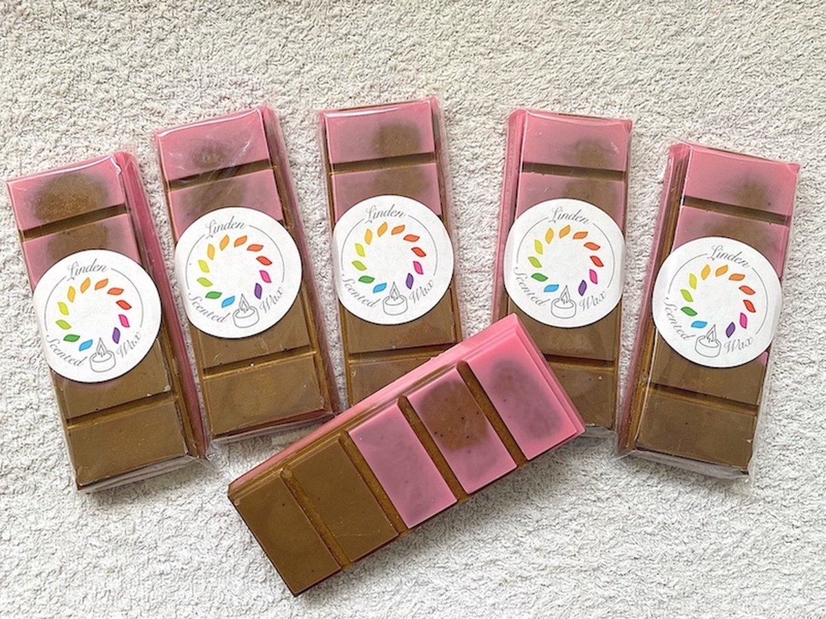 Waxmelts PEONY & BLUSH SUEDE waxmelt parfum geur - Linden - handgemaakt - 100% sojawax - a