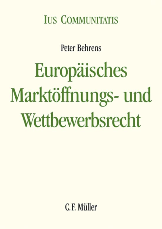Ius Communitatis - Europäisches Marktöffnungs- und Wettbew ... - cover