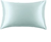 Silkmood zijden kussensloop, 100% zijde 22 momme (600 draadtelling), 65x65cm, Ochtendblauw
