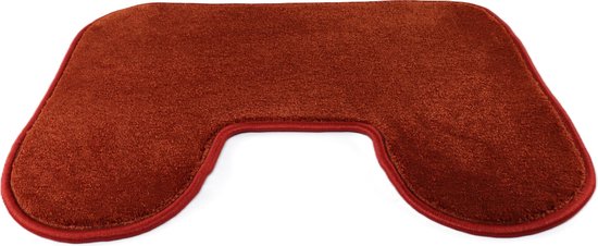 Luxe Wc mat 45x60cm bruin rood