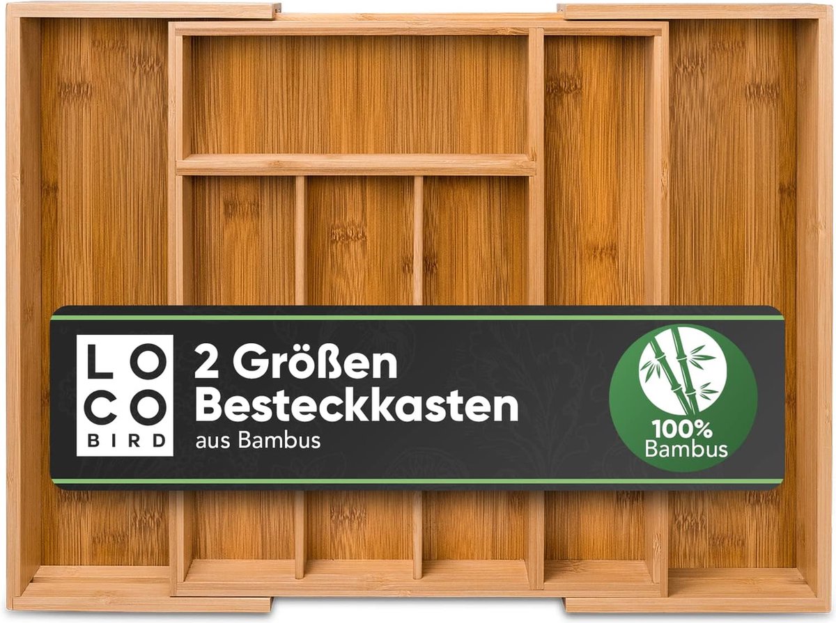Bestekbak voor lade - opbergrek voor bestek, lepels, vorken, messen, groot