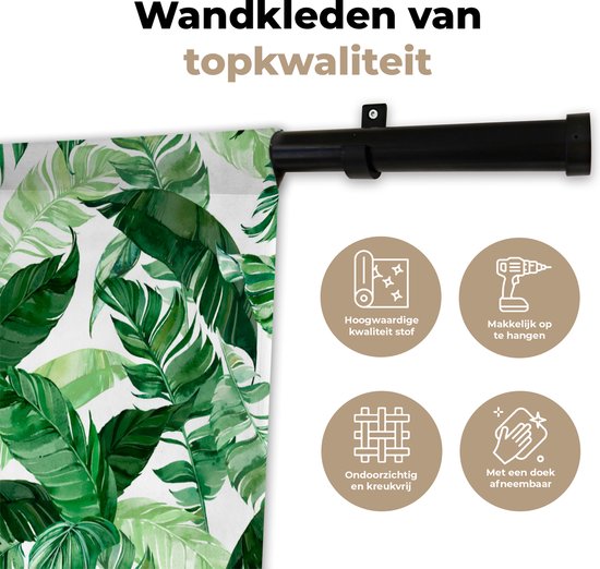 Tapisserie - Tapisserie - Feuilles - Vert - Motif - 60x90 cm - Tapisserie