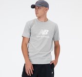 New Balance Stacked Logo T-Shirt Heren T-shirt - ATHLETIC Grijs - Maat 2XL