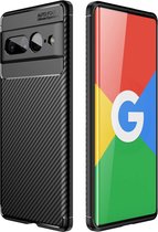 iMoshion Hoesje Geschikt voor Google Pixel 7 Pro Hoesje Siliconen - iMoshion Carbon Softcase Backcover - Zwart