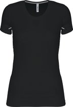 SportT-shirt Dames L Proact Ronde hals Korte mouw Black / Silver 100% Polyester