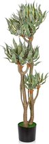 120 cm grote kunstplant zoals echte agave kunstplanten, yucca oliphantipes in pot, tropische decoratieve planten, palm, kamerplant voor thuis, kantoor decoratie