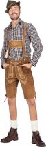 Wilbers & Wilbers - Costume des agriculteurs du Tyrol et de l'Oktoberfest - Blouse Arnold Aus Tirol homme à carreaux Blauw et Wit - Blauw, Wit / Beige - Medium - Fête de la bière - Déguisements