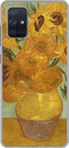 Geschikt voor Samsung Galaxy A51 hoesje - Zonnebloemen - Vincent van Gogh - Siliconen Telefoonhoesje