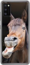 Geschikt voor Samsung Galaxy A41 hoesje - Paard - Grappig - Stal - Kinderen - Jongens - Meisjes - Kids - Siliconen Telefoonhoesje