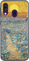 Geschikt voor Samsung Galaxy A40 hoesje - De zaaier - Vincent van Gogh - Siliconen Telefoonhoesje