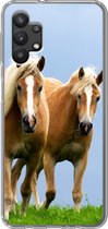 Coque Samsung Galaxy A32 5G - Paarden - Herbe - Ciel - Siliconen