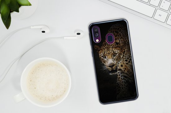 Coque Samsung Galaxy A40 - Léopard - Animaux sauvages - Légère - Coque de téléphone en Siliconen