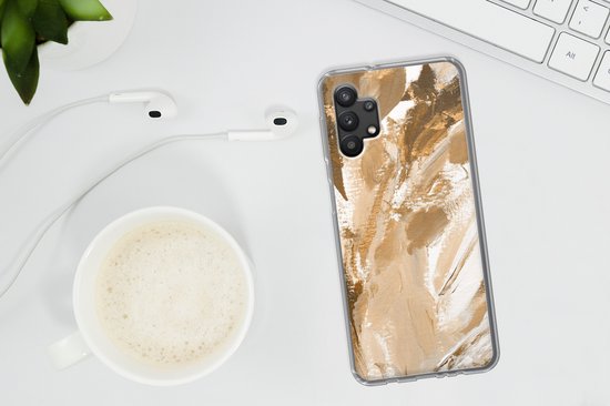 Coque Samsung Galaxy A32 5G - Peinture - Or - Beige - Siliconen