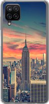 Geschikt voor Samsung Galaxy A12 hoesje - New York - Manhattan - Empire State Building - Siliconen Telefoonhoesje