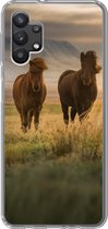 Coque Samsung Galaxy A32 5G - Paarden - Ciel - Herbe - Siliconen